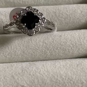 Bomb Party Ring, black stone.  Tag, no bag with description.